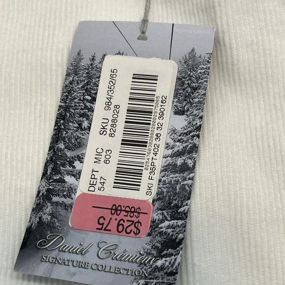 DANIEL CREMIEUX 36x32 Corduroy Pants Signature Collection White. {G}. - Picture 7 of 16